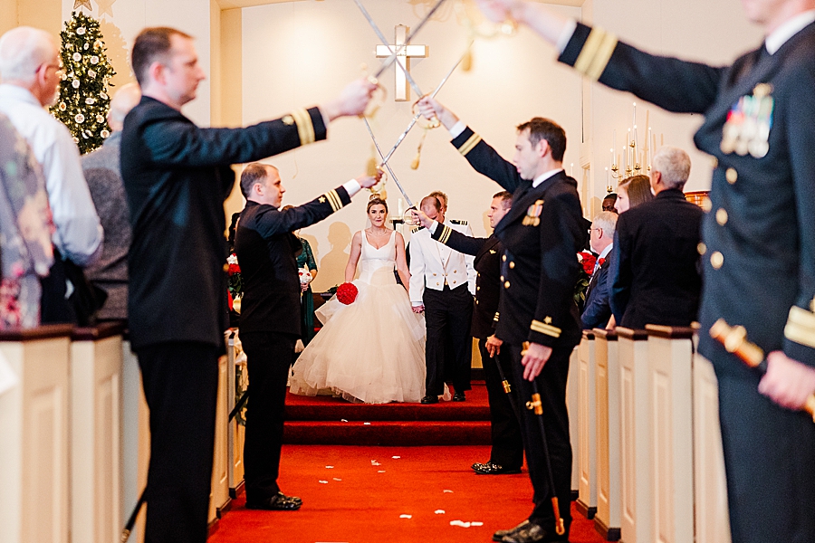 sword recessional at this strawberry creek wedding