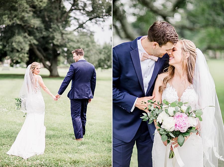Nose to nose at this The Olmsted Wedding by Knoxville Wedding Photographer, Amanda May Photos.