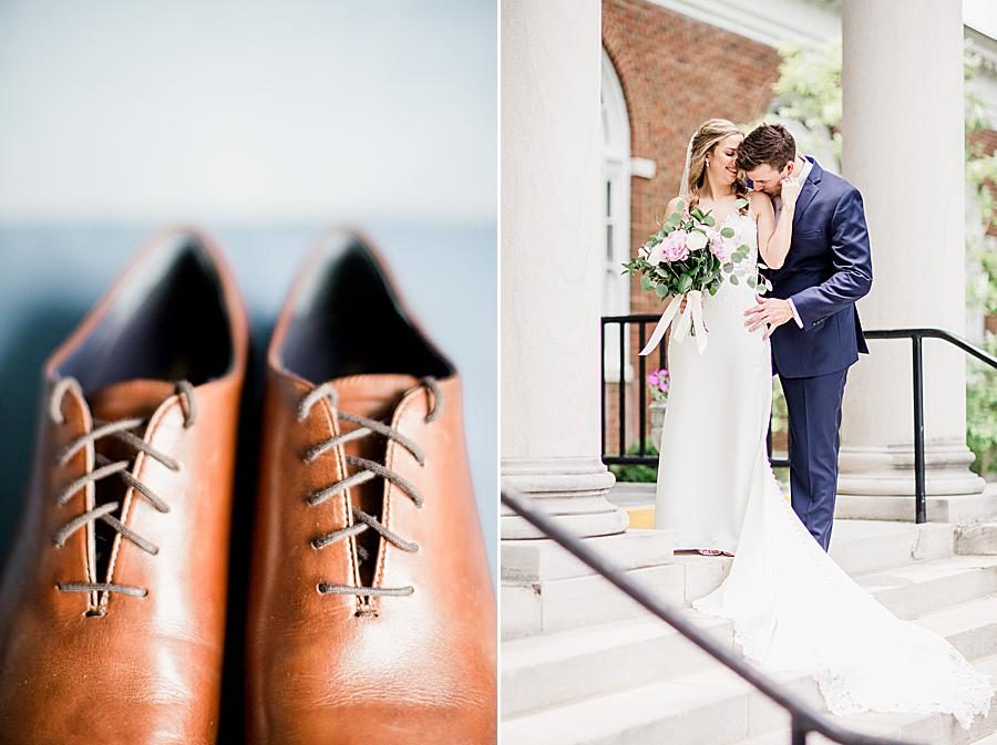 Brown men's shoes at this The Olmsted Wedding by Knoxville Wedding Photographer, Amanda May Photos.