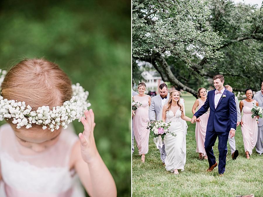 Baby's breath flower crown at this The Olmsted Wedding by Knoxville Wedding Photographer, Amanda May Photos.