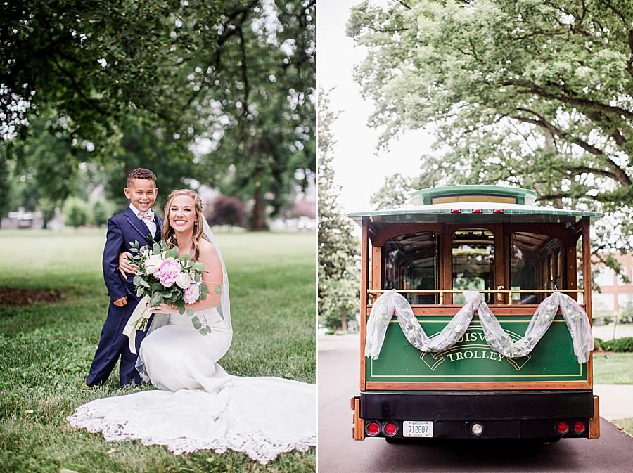 The Louisville Trolley at this The Olmsted Wedding by Knoxville Wedding Photographer, Amanda May Photos.