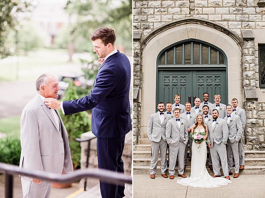 Bride and groomsmen by Knoxville Wedding Photographer, Amanda May Photos.
