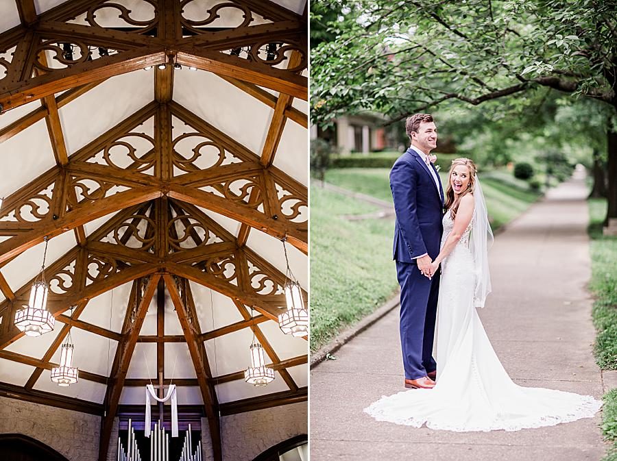 Ornate trusses at this The Olmsted Wedding by Knoxville Wedding Photographer, Amanda May Photos.