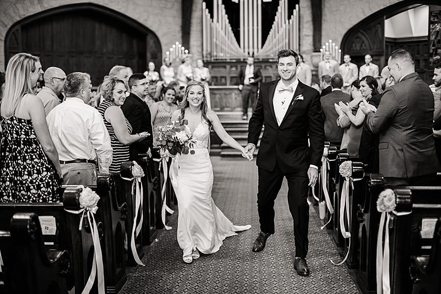 Just married at this The Olmsted Wedding by Knoxville Wedding Photographer, Amanda May Photos.