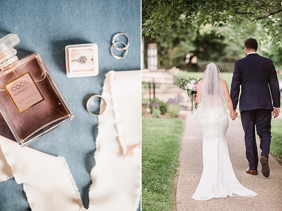 Cream gauze at this The Olmsted Wedding by Knoxville Wedding Photographer, Amanda May Photos.