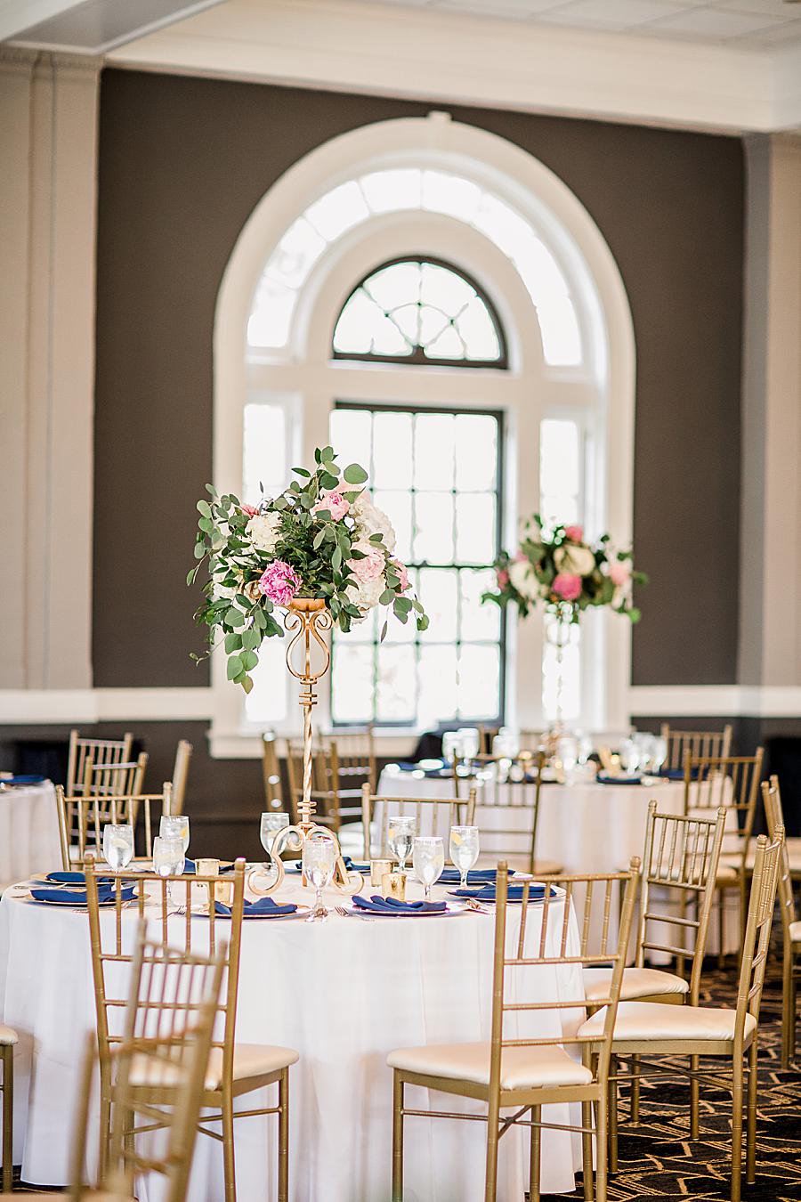 Naturally lit reception space at this The Olmsted Wedding by Knoxville Wedding Photographer, Amanda May Photos.
