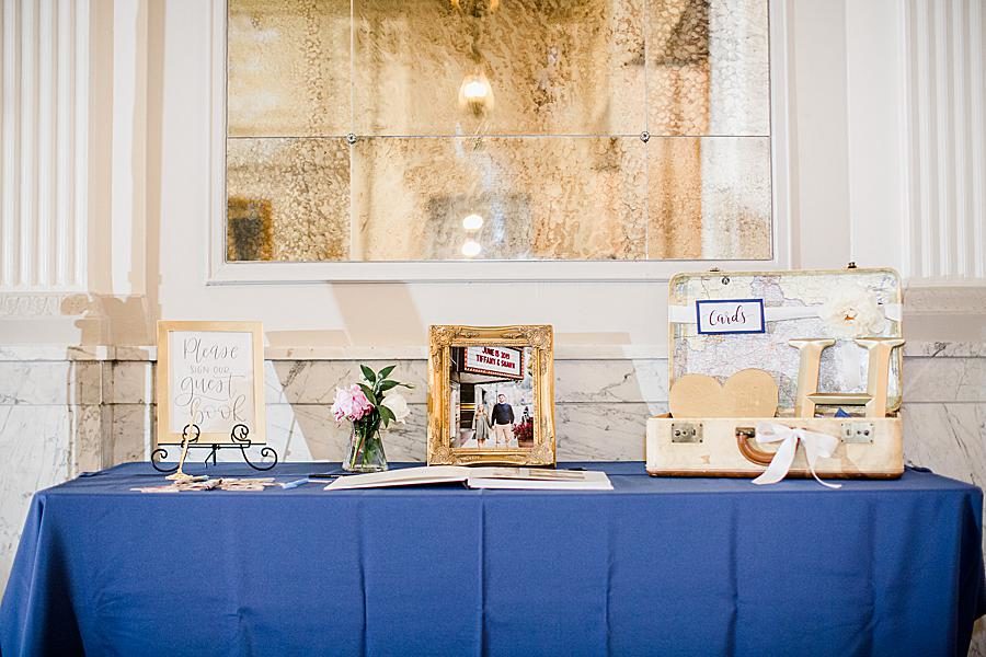 Gift table at this The Olmsted Wedding by Knoxville Wedding Photographer, Amanda May Photos.