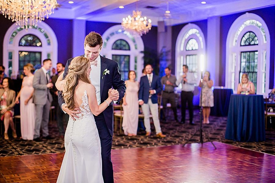 First dance at this The Olmsted Wedding by Knoxville Wedding Photographer, Amanda May Photos.