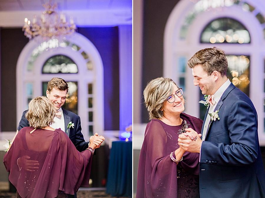 Mother son dance at this The Olmsted Wedding by Knoxville Wedding Photographer, Amanda May Photos.