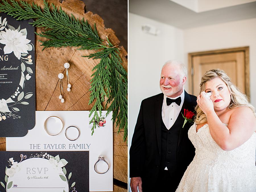 Dabbing tears at this The Press Room Wedding by Knoxville Wedding Photographer, Amanda May Photos.