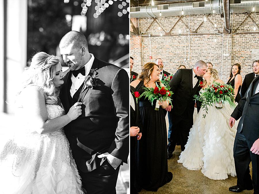 Snuggling at this The Press Room Wedding by Knoxville Wedding Photographer, Amanda May Photos.