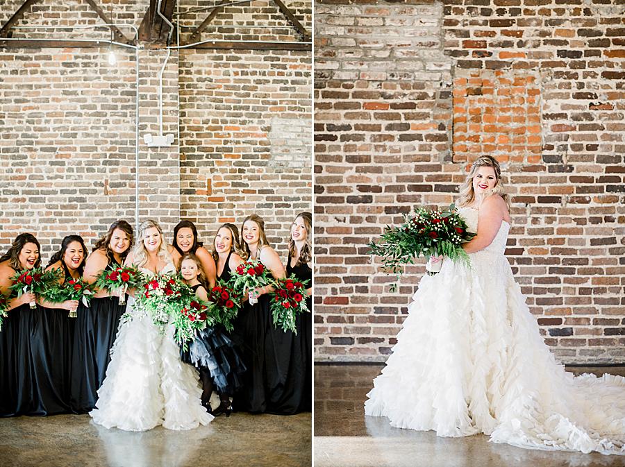 Bride pose at this The Press Room Wedding by Knoxville Wedding Photographer, Amanda May Photos.