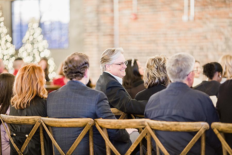 Ceremony at this The Press Room Wedding by Knoxville Wedding Photographer, Amanda May Photos.
