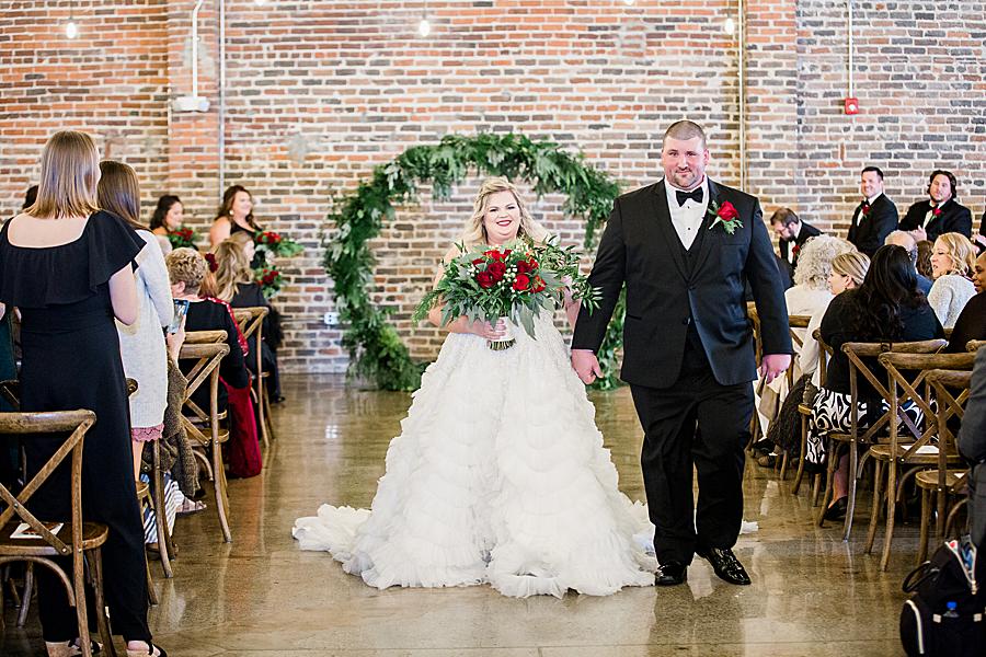 Recessional at this The Press Room Wedding by Knoxville Wedding Photographer, Amanda May Photos.