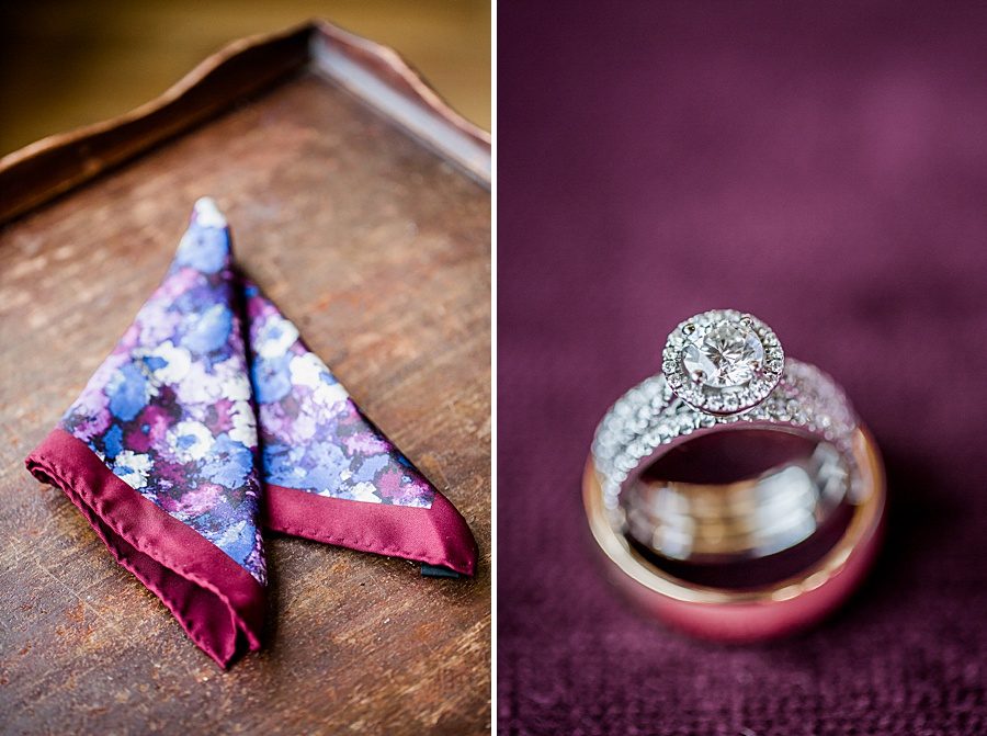 Floral pocket square at this Wedding at The Standard by Knoxville Wedding Photographer, Amanda May Photos.