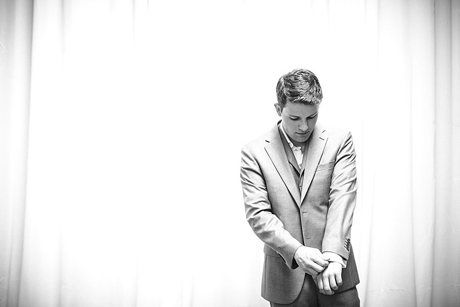 Groom getting ready at this Wedding at The Standard by Knoxville Wedding Photographer, Amanda May Photos.