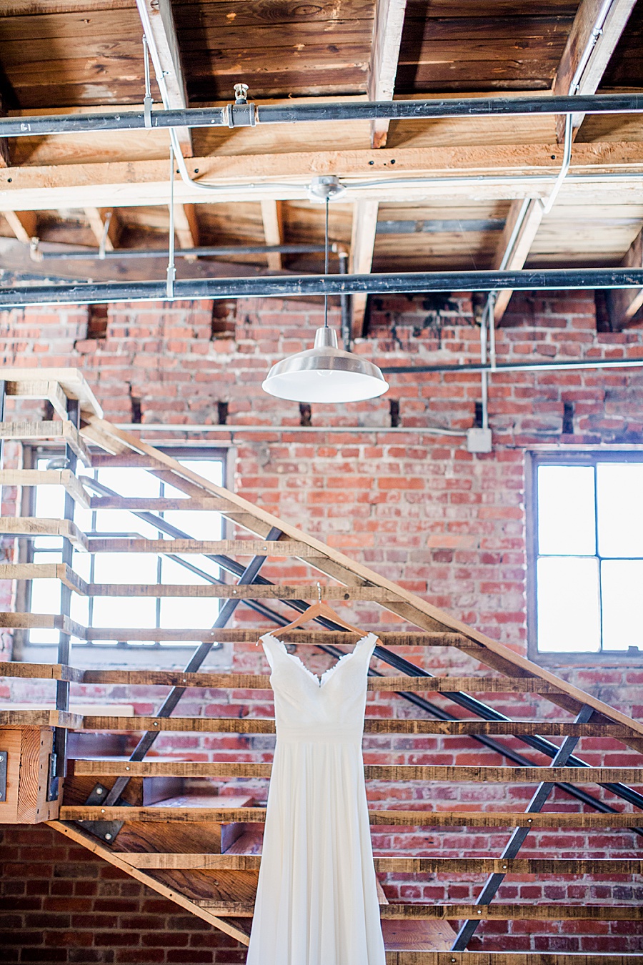 Industrial loft at this Wedding at The Standard by Knoxville Wedding Photographer, Amanda May Photos.