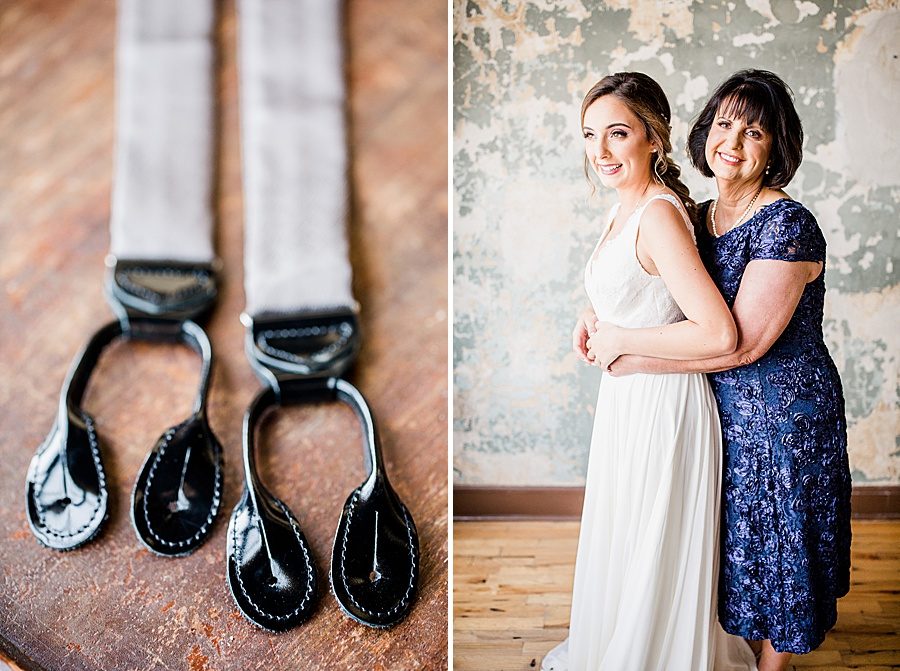 Suspenders detail at this Wedding at The Standard by Knoxville Wedding Photographer, Amanda May Photos.