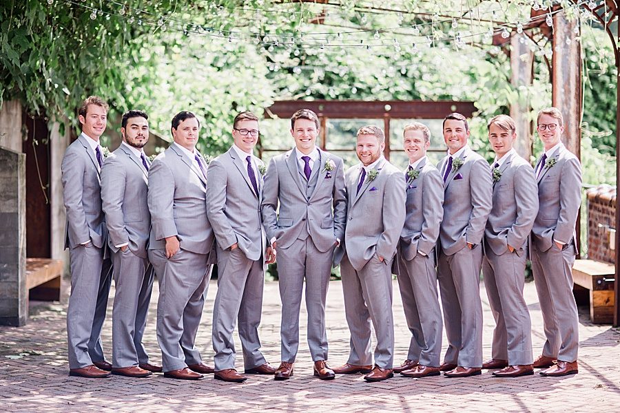 Groomsmen posing at this Wedding at The Standard by Knoxville Wedding Photographer, Amanda May Photos.