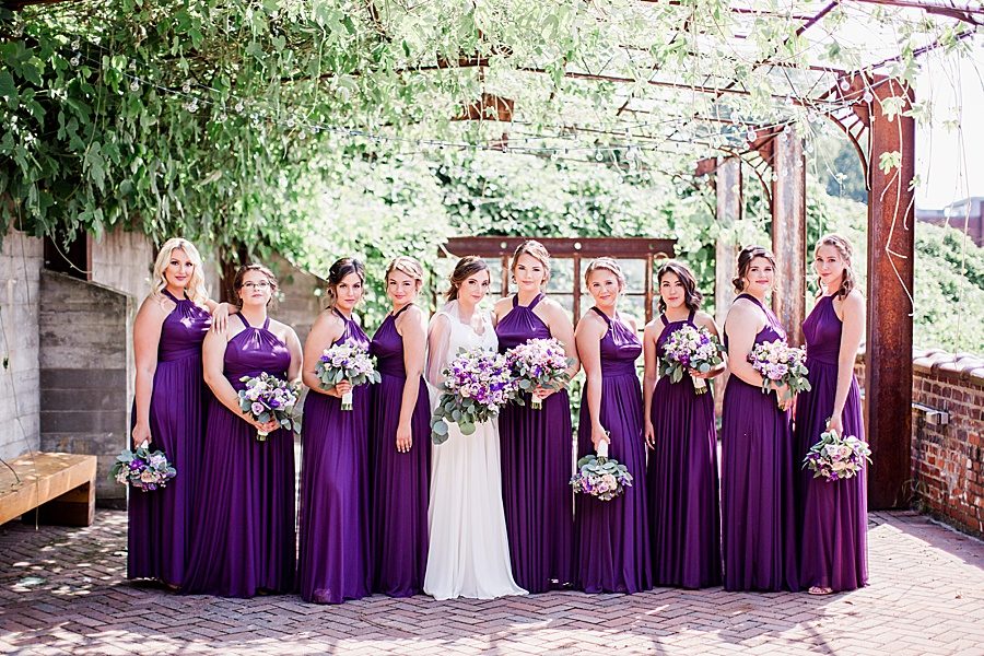 Bridesmaids posing at this Wedding at The Standard by Knoxville Wedding Photographer, Amanda May Photos.