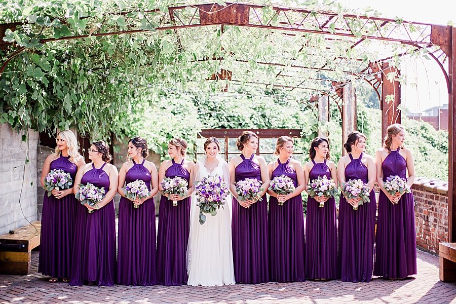 Purple wedding color at this Wedding at The Standard by Knoxville Wedding Photographer, Amanda May Photos.