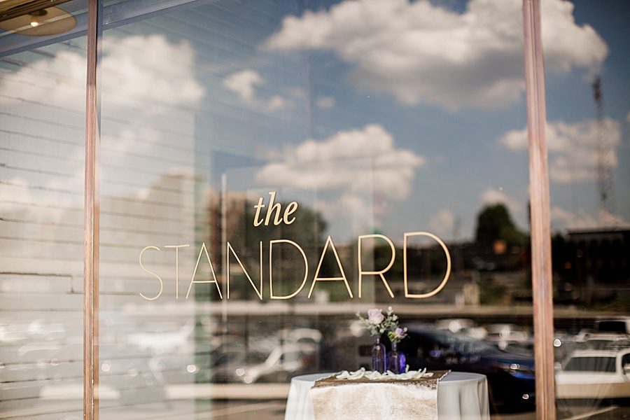 The Standard sign at this Wedding at The Standard by Knoxville Wedding Photographer, Amanda May Photos.