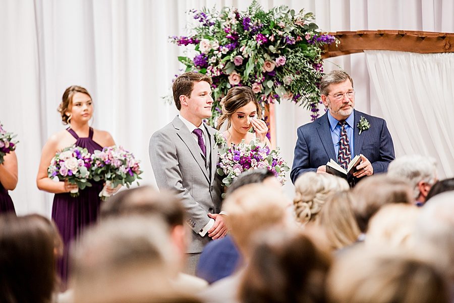 Exchanging vows at this Wedding at The Standard by Knoxville Wedding Photographer, Amanda May Photos.