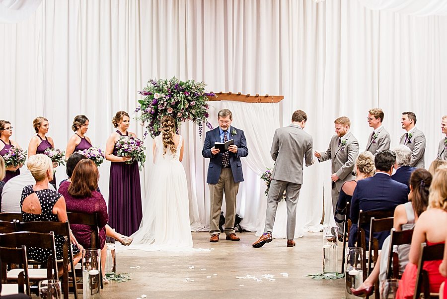 Getting the rings at this Wedding at The Standard by Knoxville Wedding Photographer, Amanda May Photos.