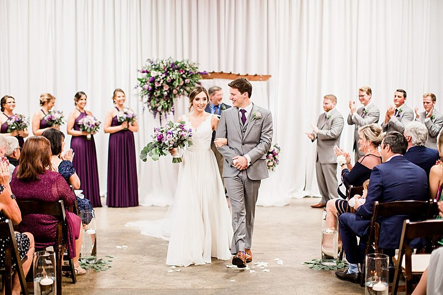 Just married at this Wedding at The Standard by Knoxville Wedding Photographer, Amanda May Photos.