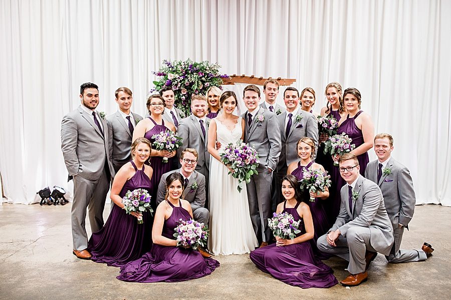 Wedding party pose at this Wedding at The Standard by Knoxville Wedding Photographer, Amanda May Photos.