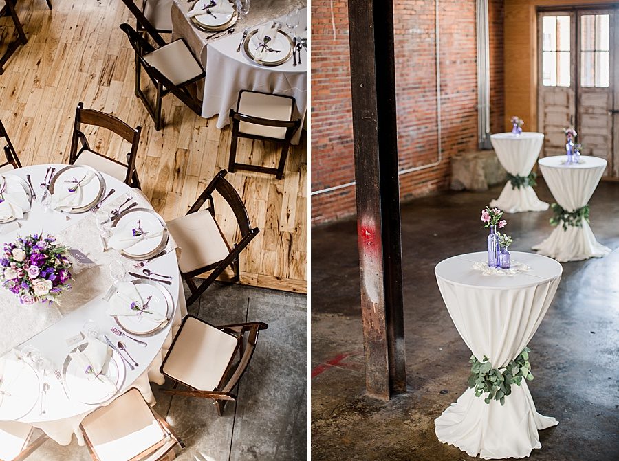 Reception tables at this Wedding at The Standard by Knoxville Wedding Photographer, Amanda May Photos.