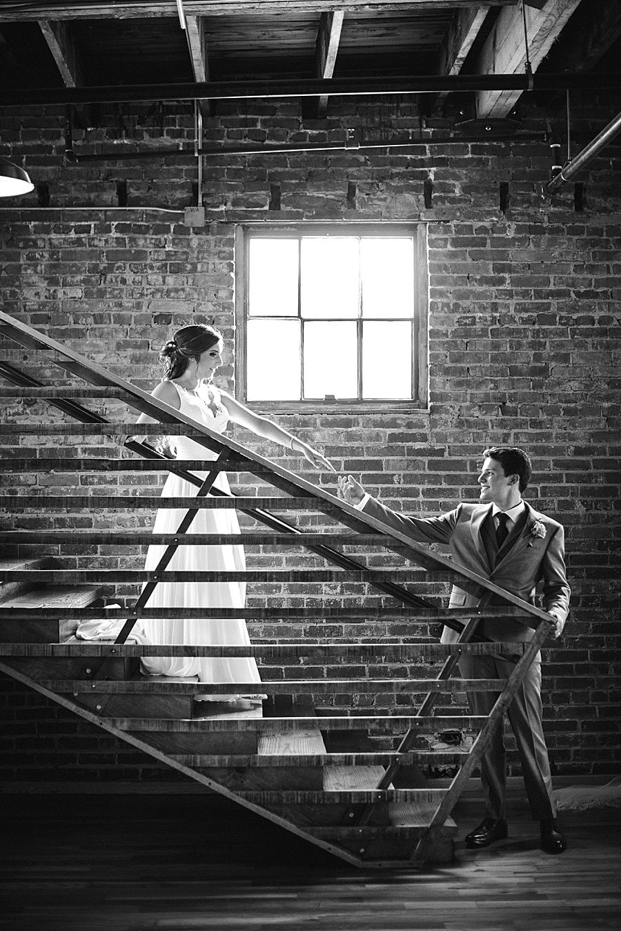 Walking down the stairs by Knoxville Photographer, Amanda May Photos.