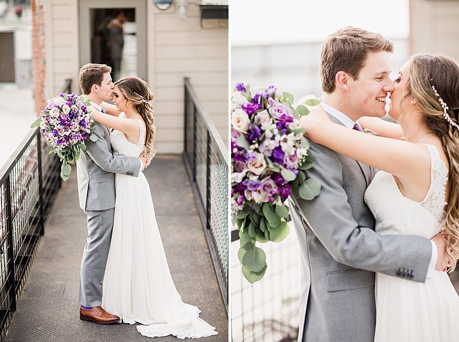Purple bridal bouquet by Knoxville Photographer, Amanda May Photos.
