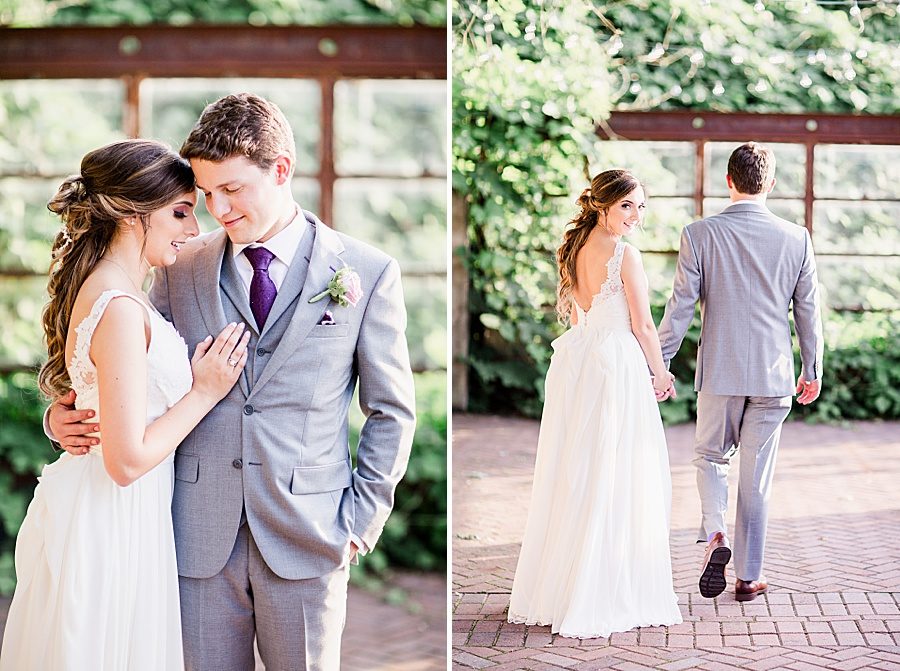 Standing and holding hands by Knoxville Photographer, Amanda May Photos.