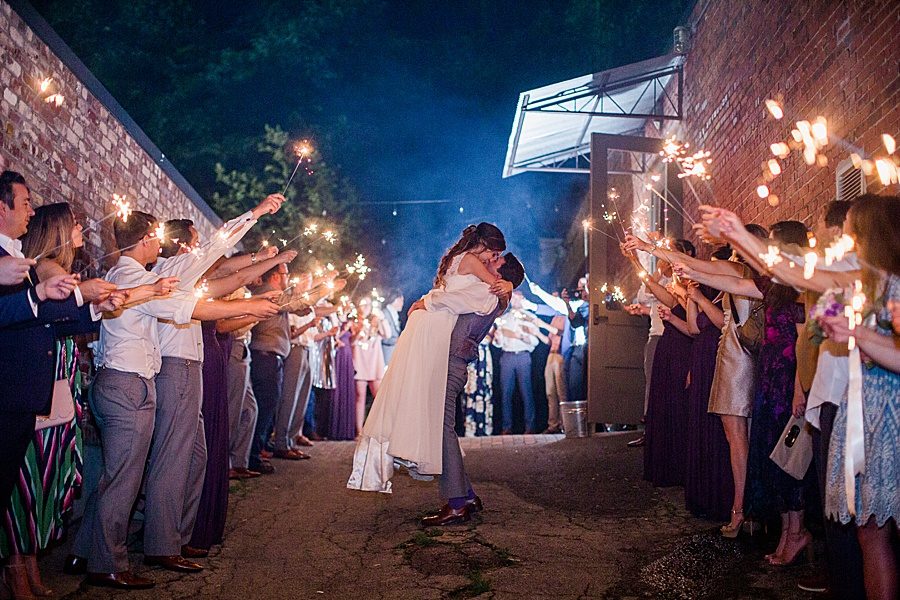 Sparkler exit by Knoxville Photographer, Amanda May Photos.