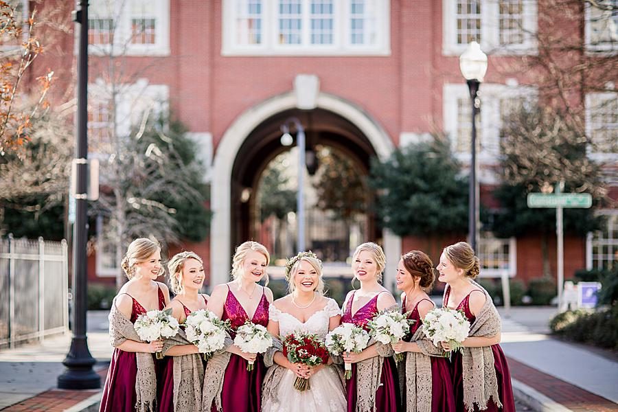 Bouquets together at this The Foundry Wedding by Knoxville Wedding Photographer, Amanda May Photos.