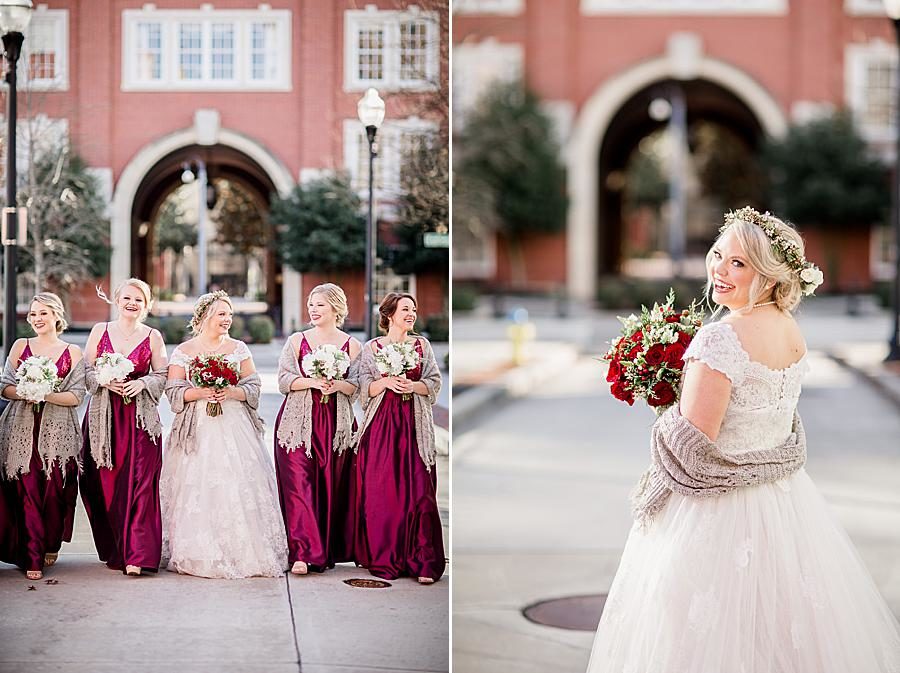 Grey scarf at this The Foundry Wedding by Knoxville Wedding Photographer, Amanda May Photos.