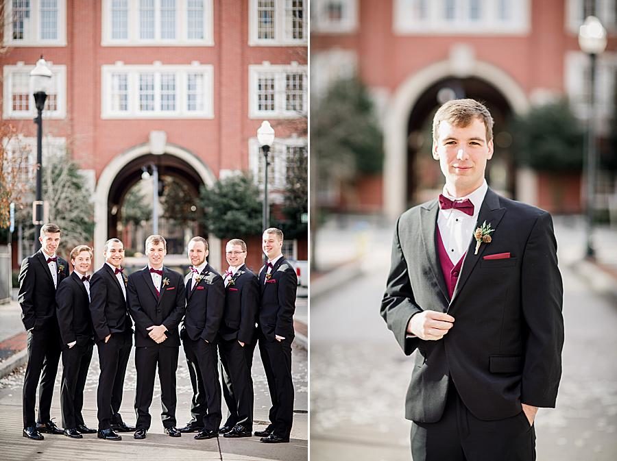 The guys at this The Foundry Wedding by Knoxville Wedding Photographer, Amanda May Photos.