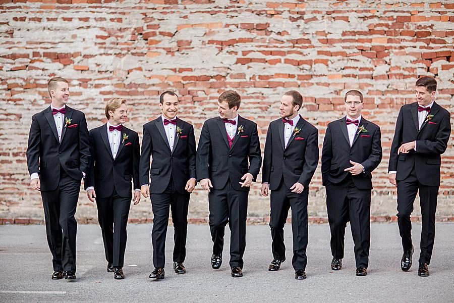 Strolling at this The Foundry Wedding by Knoxville Wedding Photographer, Amanda May Photos.
