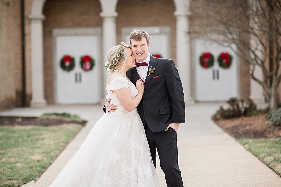 Snuggling at this The Foundry Wedding by Knoxville Wedding Photographer, Amanda May Photos.