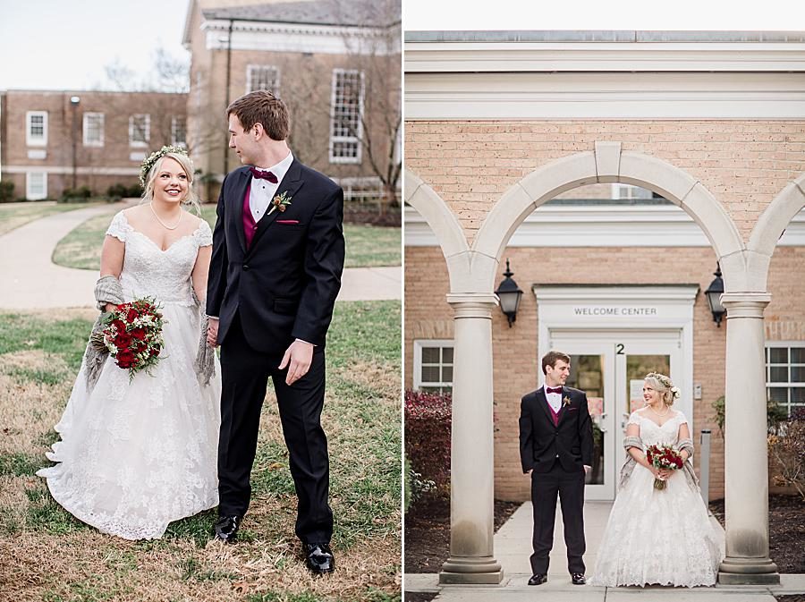 Holding hands at this The Foundry Wedding by Knoxville Wedding Photographer, Amanda May Photos.