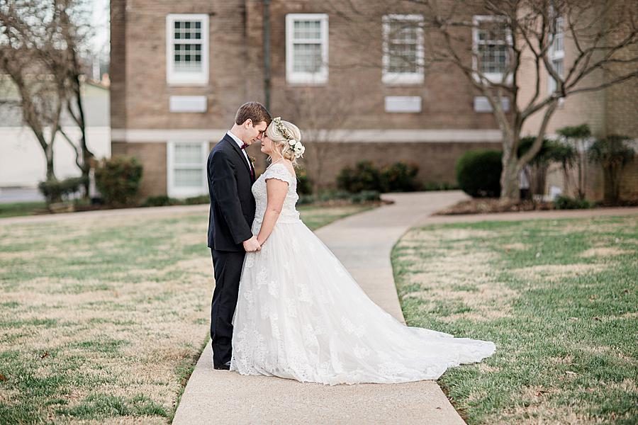 Noses together at this The Foundry Wedding by Knoxville Wedding Photographer, Amanda May Photos.