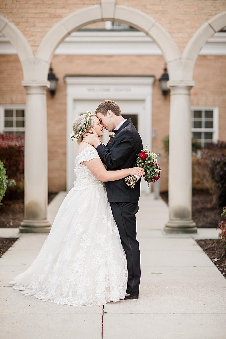 Hands on neck at this The Foundry Wedding by Knoxville Wedding Photographer, Amanda May Photos.