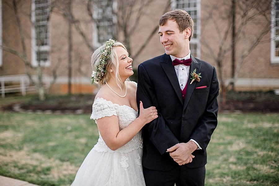 Tickling at this The Foundry Wedding by Knoxville Wedding Photographer, Amanda May Photos.
