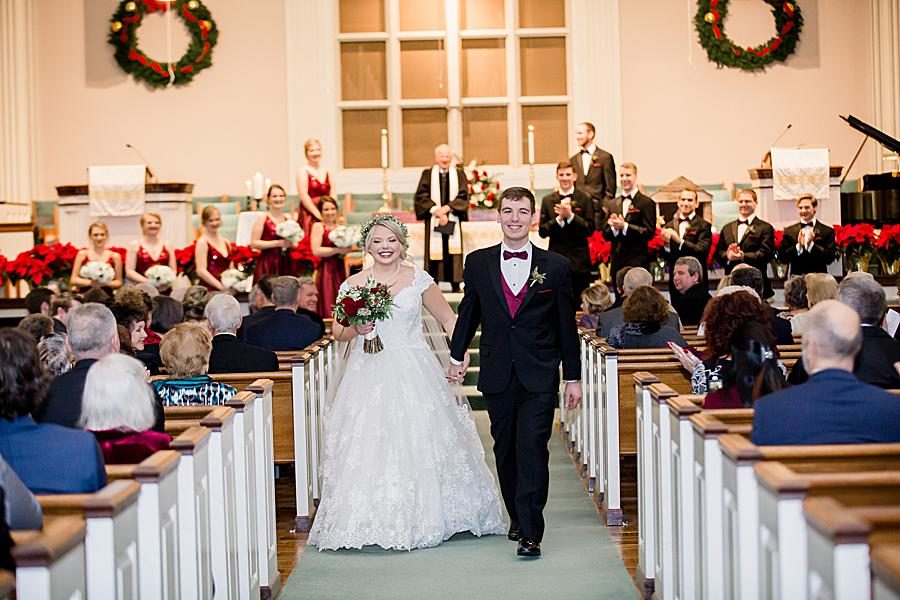 Recessional at this The Foundry Wedding by Knoxville Wedding Photographer, Amanda May Photos.