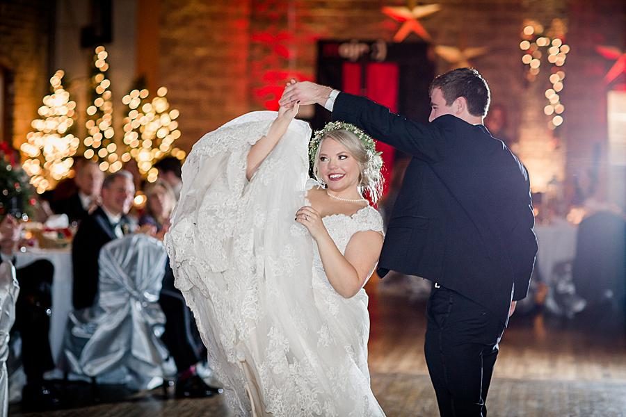 Newlyweds at this The Foundry Wedding by Knoxville Wedding Photographer, Amanda May Photos.