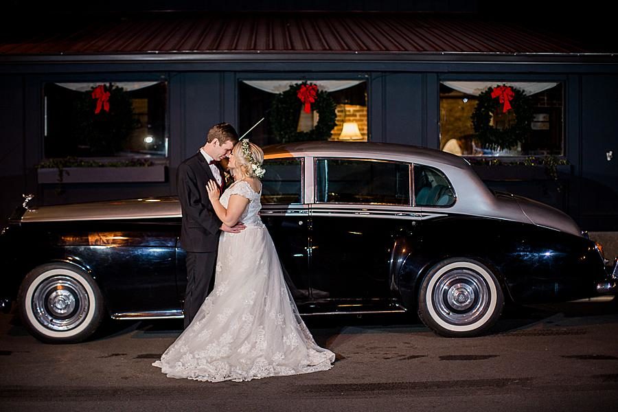 Getaway car at this The Foundry Wedding by Knoxville Wedding Photographer, Amanda May Photos.