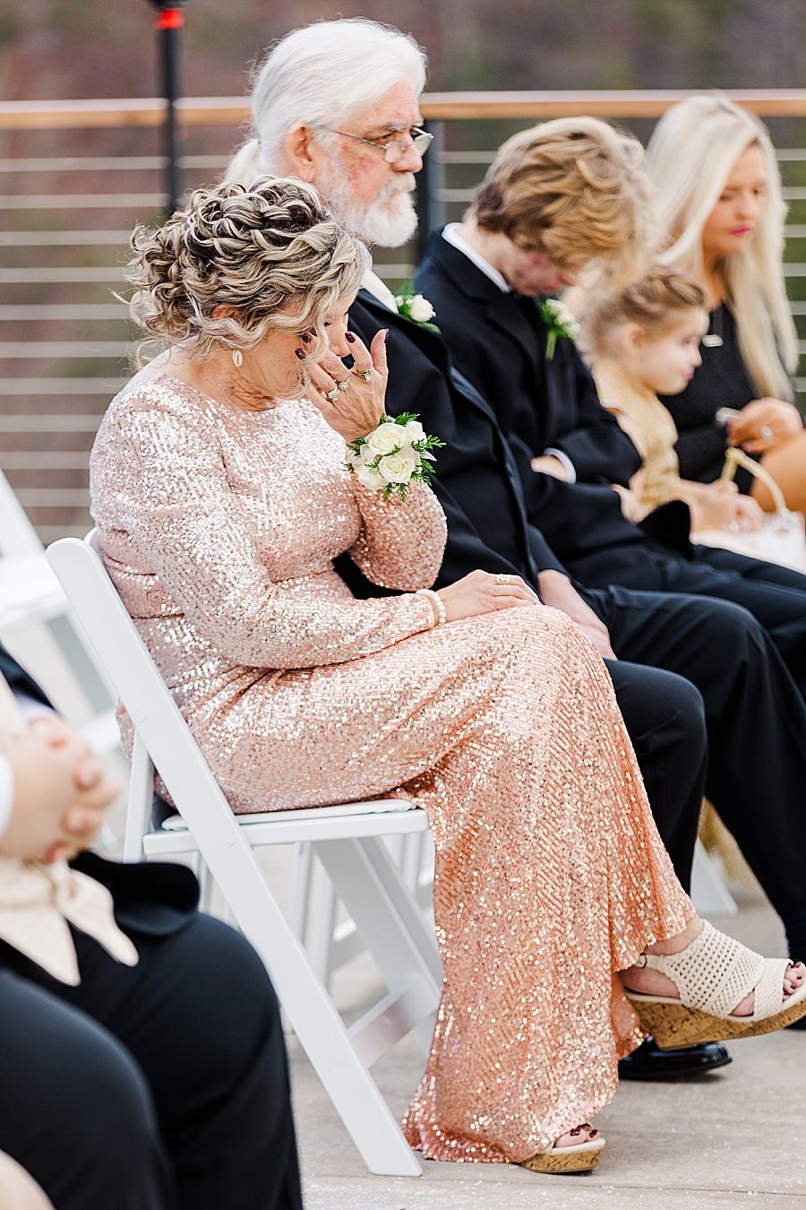 teary mother of the bride