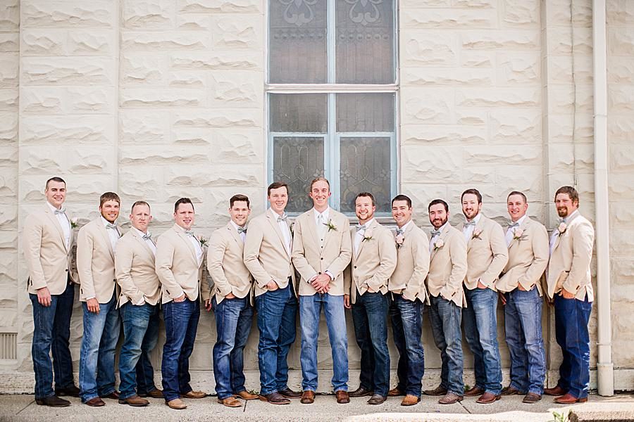 Groom in jeans at this Dayton wedding by Knoxville Wedding Photographer, Amanda May Photos.