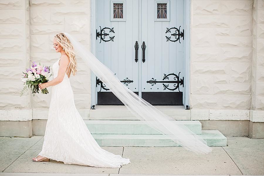 Bridal look at this Dayton wedding by Knoxville Wedding Photographer, Amanda May Photos.